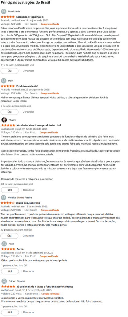 avaliações do Panificadora Automática Master Bread, Mondial, Branco, 700W, 110V - NPF-54 avaliações do Panificadora Automática Master Bread, Mondial, Branco, 700W, 110V - NPF-54