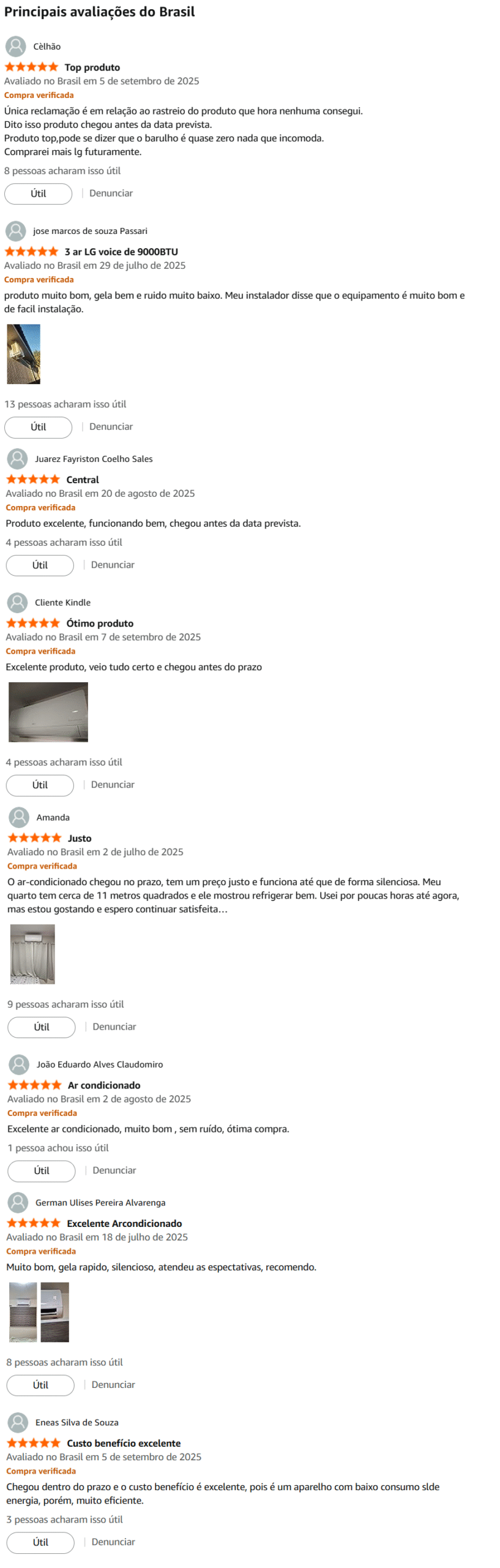 principais avaliações ar condicionado