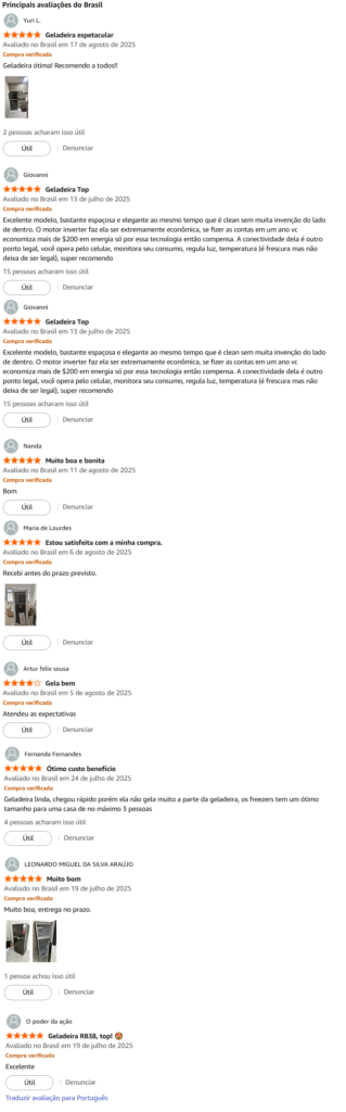 principais avaliações geladeira smart